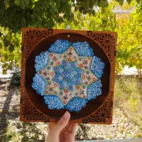 بشقاب دیواری مینا کاری شده|تابلو، نقاشی، عکس|کرمان, |دیوار