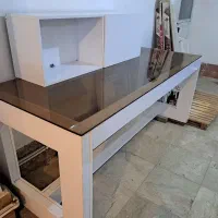 میز ام دی اف رویه شیشه|دفتر کار|قره ضیاالدین, |دیوار