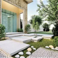 محوطه ویلا و حیاط با گروه معماری ما