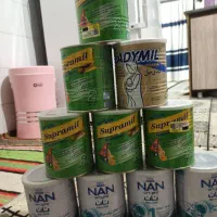 قوطی رنگ شده شیرخشک و قوطی رنگ نشده|ظروف نگهدارنده، پلاستیکی، یک‌بارمصرف|بیرجند, |دیوار