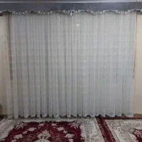 پرده ی تور با آستر وکتیبه بسیار زیبا وشکیل|پرده، رانر، رومیزی|شاهدشهر, |دیوار