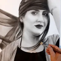طراحی و نقاشی  سیاه قلم و رنگ روغن