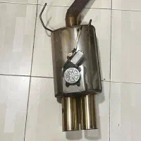 منبع اگزوز 2 لول برقی تمام استیل همراه کلید کنترل|قطعات یدکی و لوازم جانبی|زرقان, |دیوار