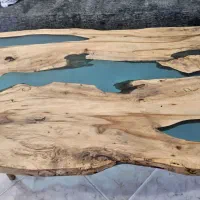 میز چوب گردو و رزین