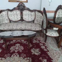 مبل سلطنتی نه نفره با نهار خوری وعسلی|مبلمان خانگی و میز عسلی|کرمانشاه, |دیوار