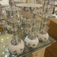 ظروف پذیرایی چینی با پایه کریستال وبرنز