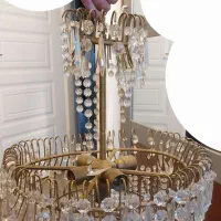 لوستر برنزی قدیمی ایتالیایی بسیار سنگین