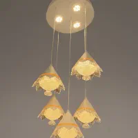 لوستر ۵ شعله سه حالته کد25 وارداتی