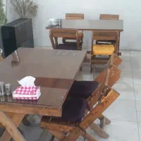 میزصندلی چوبی تاشو