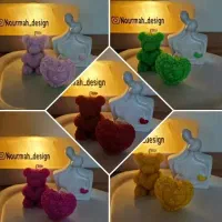 پک شمع و مجسمه ولنتاینی و دریا