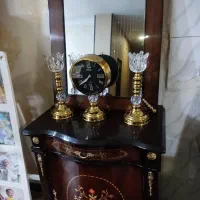 ست شمعدان و ساعت طلایی