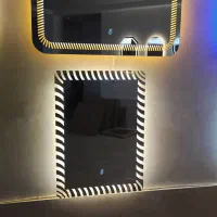 طراحی و تولید انواع اینه های بک لایت|آینه|کرمانشاه, |دیوار