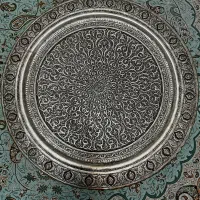 سینی مسی قلم کاری شده قدمت دار و اصیل