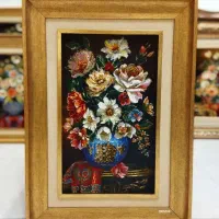 تابلو گل کادویی کد ۹۹ دستبافت پر ابریشم مارکدار