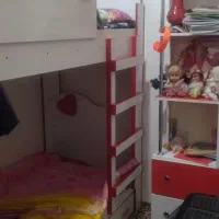 تخت دو طبقه با ست کمد