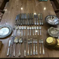قاشق چنگال نوربلین،سیلور،ورشو،کاسه برنجی،بشقاب مسی