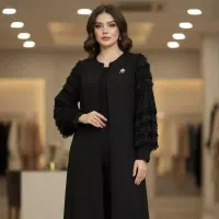 مانتو و بارانی مشکی مجلسی شیک استردار