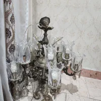 لوستر برنجی ( فوق سنگین)۱۰ شاخه قدیمی|لوستر و چراغ آویز|تهران, جوادیه تهرانپارس|دیوار