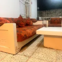 مبلمان هفت نفره چوبی|مبلمان خانگی و میز عسلی|چمستان, |دیوار