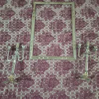 آینه و شمعدان برنجی