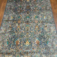 فرش دستبافت مشک اباد نقش سلطان اباد