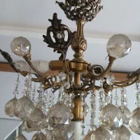 فروش سه عددلوستر ویک ساعت دیواری...برنجی|لوستر و چراغ آویز|همدان, |دیوار