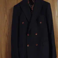 کت شلوار چهار دکمه مشکی سایز ۵۰