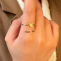 انگشتر طلا مینیمال/انگشتر طلا زیر گرم