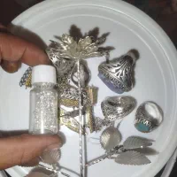 نقره کهنه دسته دوم رکاب ظرف نقره