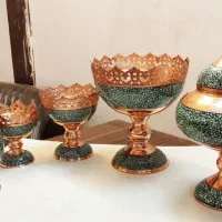 گلدان،شکلات خوری،اجیل خوری سرویس کامل و تک فروشی