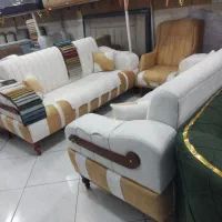 مبل بغل چوب 8نفره|مبلمان خانگی و میز عسلی|بیرجند, |دیوار