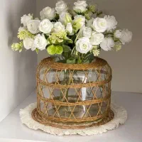 گلدان رافیا،گلدان حصیری،گلدان دستساز