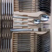 سرویس قاشق و چنگال ۱۲۹ پارچه با جعبه چوبی|ظروف سرو و پذیرایی|تهران, امامت|دیوار