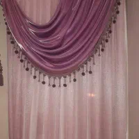 پرده تور ترک ب همراه والان ساتن