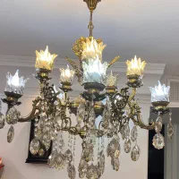 یک جفت لوستر برنجی