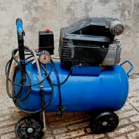 پمپ بادی ۵۰ لیتری با لاستیک