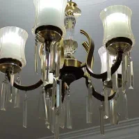 لوستر برنجی پذیرایی|لوستر و چراغ آویز|تهران, شهمیرزادی|دیوار