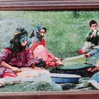 تابلو فرش دست باف نان پز