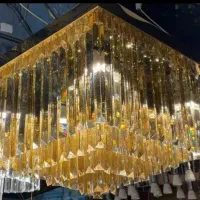 لوستر سایز 50×50 فروشی به همراه دوعدد دیوارکوب