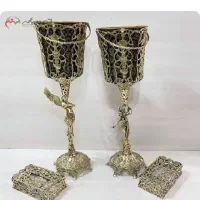 ساعت و سطل اشغال برنزی