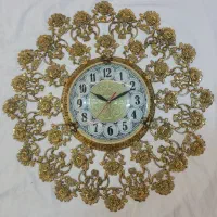 ساعت برنجی مدل گل رز