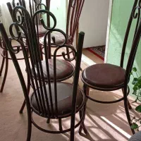 غذا خوری6 نفره فلزی|میز و صندلی غذاخوری|شیروان (خراسان), |دیوار