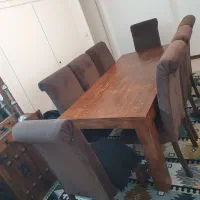 میزنهارخوری۸نفره با صندلی|میز و صندلی غذاخوری|مشهد, نیروی هوایی|دیوار