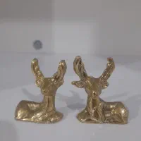 گربه و بچه گوزن برنز|مجسمه، تندیس، ماکت|کرمانشاه, |دیوار