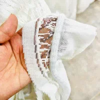 پرده شیک عروس به همراه میل پرده و پشت شیشه ای|پرده، رانر، رومیزی|رفسنجان, |دیوار