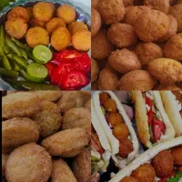 مواد فلافل خانگی و سبزی خورشتی