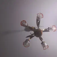 لوستر سالمو تمیز طلایی|لوستر و چراغ آویز|آبیک, |دیوار