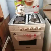 گاز4شعله لعابی باروجوجه گردان فندک دار