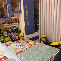 کمد و تخت نوجوان همراه تشک و محافظ تشک بسیار تمیز