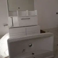 سنگ روشویی با اینه و کمد|لوازم سرویس بهداشتی|کاشان, عربها|دیوار